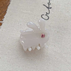 Cute rabbit acetic acid hair clip Side clip rhinestone bangs and sweet girl hair clip hair accessories