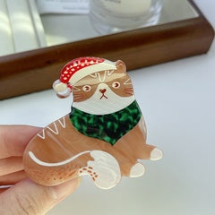 New cartoon Christmas claw clip cute spooky elk acetic Christmas unique design shark clip hair accessories