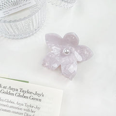Acetic acid flower clip temperament beautiful hair clip pan hair clip holiday pearl shark clip