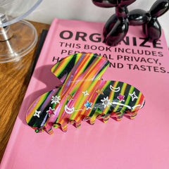 Star Moon hair claw clip rhinestone shark clip light luxury texture Valentine's Day hairpin Accessories