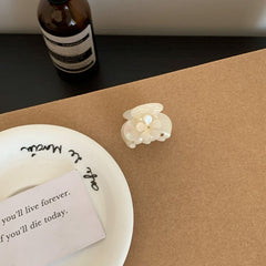 Korean cute fashionable acetic acid small clip delicate fairy butterfly flowers inlaid rhinestone mini clip head accessories