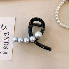 ins simple claw clip women 2023 new pearl hairpin temperament shark clip