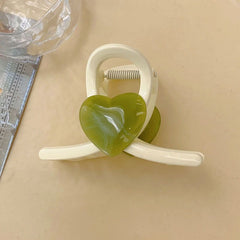 Summer 2023 new love hairpin female cross heart clip feeling temperament shark clip
