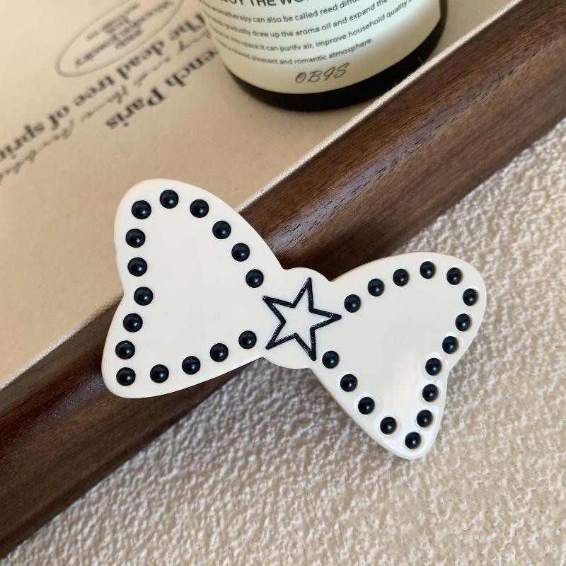 Korean Sweet Duckbill Clip Five-Point Star Bow Hairpin Accessory