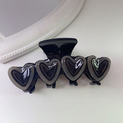 New creative design heart clip girl pink acetic love hair clip sweet cute shark clip hair accessories
