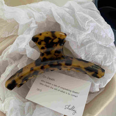 Korean style hair clip Shark tortoiseshell acetic acid leopard clip large curved simple back hair claw clip