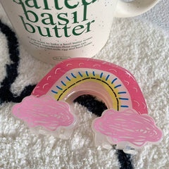 Sweet Cartoon Rainbow Clouds Hair Clip Acrylic Shark Claw