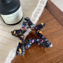 Autumn Winter Plush Star Hairpin Shark Clip High Ponytail Accessory