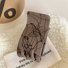 Small frosted spray hair clip Back hair clip for women's high ponytail hair clip