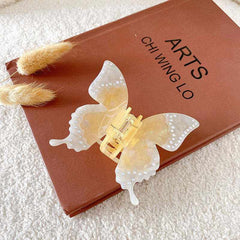 Large Butterfly Rhinestone Hair Claw For Women Girls Vintage Acetate Fresh Summer Claw Clips Hair Accessories