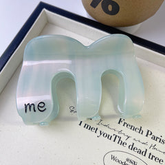 New Korean wave claw clip high letter acetic acid clip simple temperament hairpin shark clip hair accessories