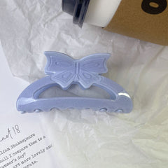 Korean cream bow claw Butterfly Acetate hairpin Premium Spice Girl Shark clip hair accessories