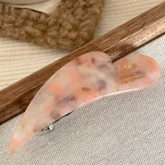 Korean simple temperament acetic acid oblique heart hair clip edge clip Japanese girl heart spring clip bangs clip hair accessories