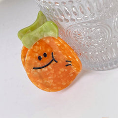 Cartoon fruit and vegetable series claw clip apple carrot lemon acetic acid hairpin personality funny shark clip hair accessories
