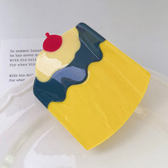 Fashion design Coke Cherry egg tart claw clip Fun burger acetate hairpin cute snack shark clip women hair accessories