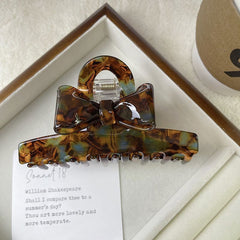 Korean acetate bow clip Elegant sweet hair clip disc hair Shark clip clip advanced sense women's hair accessories hair clip