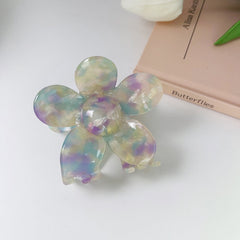 Korean fashion acetic acid flower clip acetate hair clip shark clip large flower hair accessories