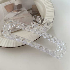 Creative new Korean version dazzling color advanced sense bright face large claw clip light luxury back head hair shark clip