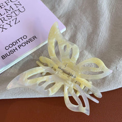 Fashion large claw clip sweet hollow butterfly hair clip women acetate shark clip accessories