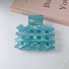 New hollow square clip simple high acetic acid clip French shark clip hair claw women hair accessories
