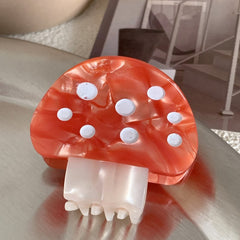 New acetic acid hair clip cute fashion mushroom clip small fresh claw clip small bangs clip the same hair accessories