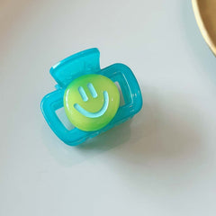 Colorful smiley face hair claw clip Korean acrylic acetate hair accessory bangs grab Instagram teenage Internet celebrity square hair claw