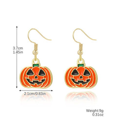 Halloween earring set Pumpkin Bat Skull earrings explosive Halloween earrings