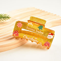 Christmas hair clip Small Square Acrylic hair clip 2023 new style accessories