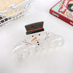 Christmas claw clip fun snowman Elk hair claw shark clip cute hair accessories