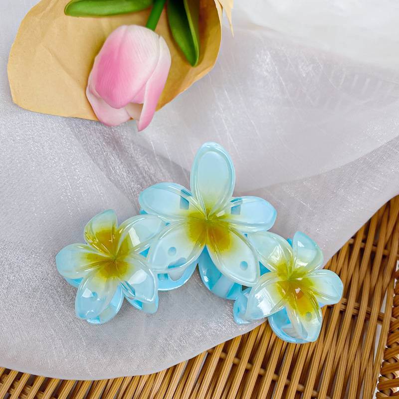 Fashion Flower Plumeria Large Shark Hair Clip Seaside Accessory