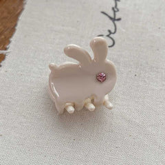 Cute rabbit acetic acid hair clip Side clip rhinestone bangs and sweet girl hair clip hair accessories