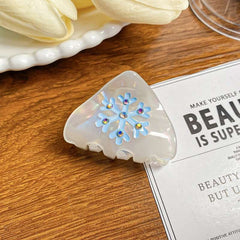 Cute cat ears hair clip Acetate snowflake clip half tied hair ponytail clip Sweet Hair Claw