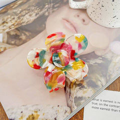 Korea Acetic Acid Flower Hair Claw Clip Aesthetic Accessories