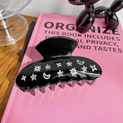 Star Moon hair claw clip rhinestone shark clip light luxury texture Valentine's Day hairpin Accessories