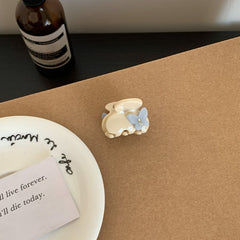 Korean cute fashionable acetic acid small clip delicate fairy butterfly flowers inlaid rhinestone mini clip head accessories