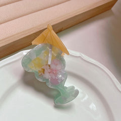 Korean acetic acid hair clip cute fun cocktail glass claw flower fruit shark clip hair accessories