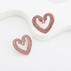 2023 new Korean octet star earrings full diamond temperament earrings design sense net red earrings female