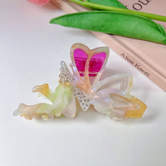 New niche fairy claw clip Cartoon pink acetic acid hair clip Premium hair styling shark clip women's hair accessories