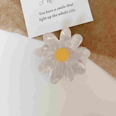 Korean small Daisy tulip hairpin Acetate hairpin temperament flower hairpin Sunflower shark clip