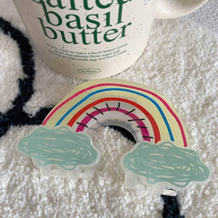 Sweet Cartoon Rainbow Clouds Hair Clip Acrylic Shark Claw