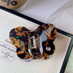 Dopamine advanced sense butterfly claw clip gem acetic acid hair clip temperament girl shark clip hair accessories