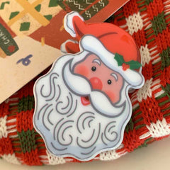 New Christmas Acetate hair clips Red Santa hair accessories Cute claw clip Snow shark clip