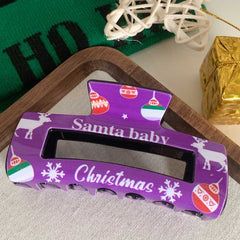 New oversized Christmas claw clip Festive back Hair Curl Shark clip cute claw hair accessories