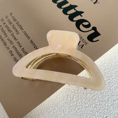 Acetic acid semicircle metal clip female back hair shark clip large hairpin 2023 new hairpin accessories