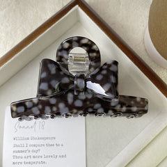 Korean acetate bow clip Elegant sweet hair clip disc hair Shark clip clip advanced sense women's hair accessories hair clip