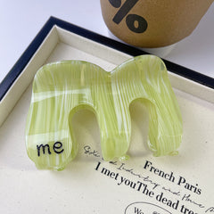 New Korean wave claw clip high letter acetic acid clip simple temperament hairpin shark clip hair accessories