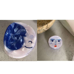 Blue Dream Star hairpin Creative niche acetate shark clip grab clip large hair volume back head headpiece