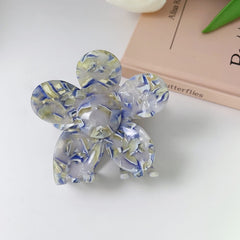 Korean fashion acetic acid flower clip acetate hair clip shark clip large flower hair accessories
