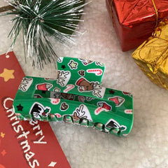 New Christmas claw hair clip Santa hat generous claw snowflake hair clip hair accessories back head shark clip