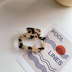 Chic minority acetic acid clip retro temperament hollow leopard hair clip square hair accessories